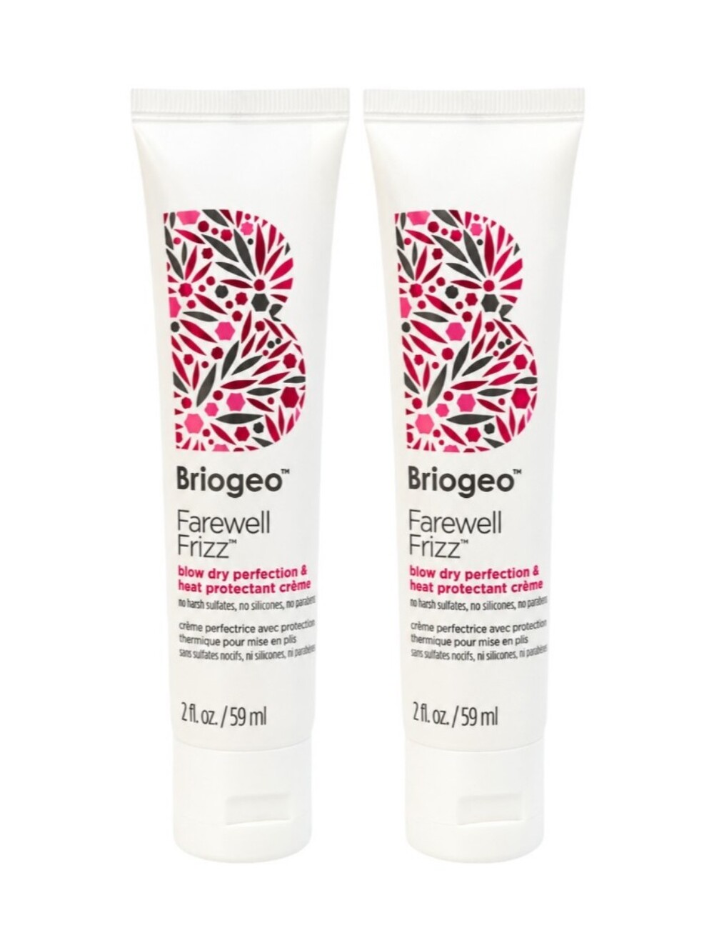 Briogeo Farewell Frizz Blow Dry Perfection & Heat Protectant Creme – Lot of 2